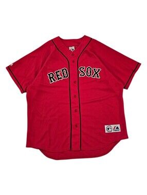 Vintage Majestic Boston Red Sox Red Basebell Jersey
